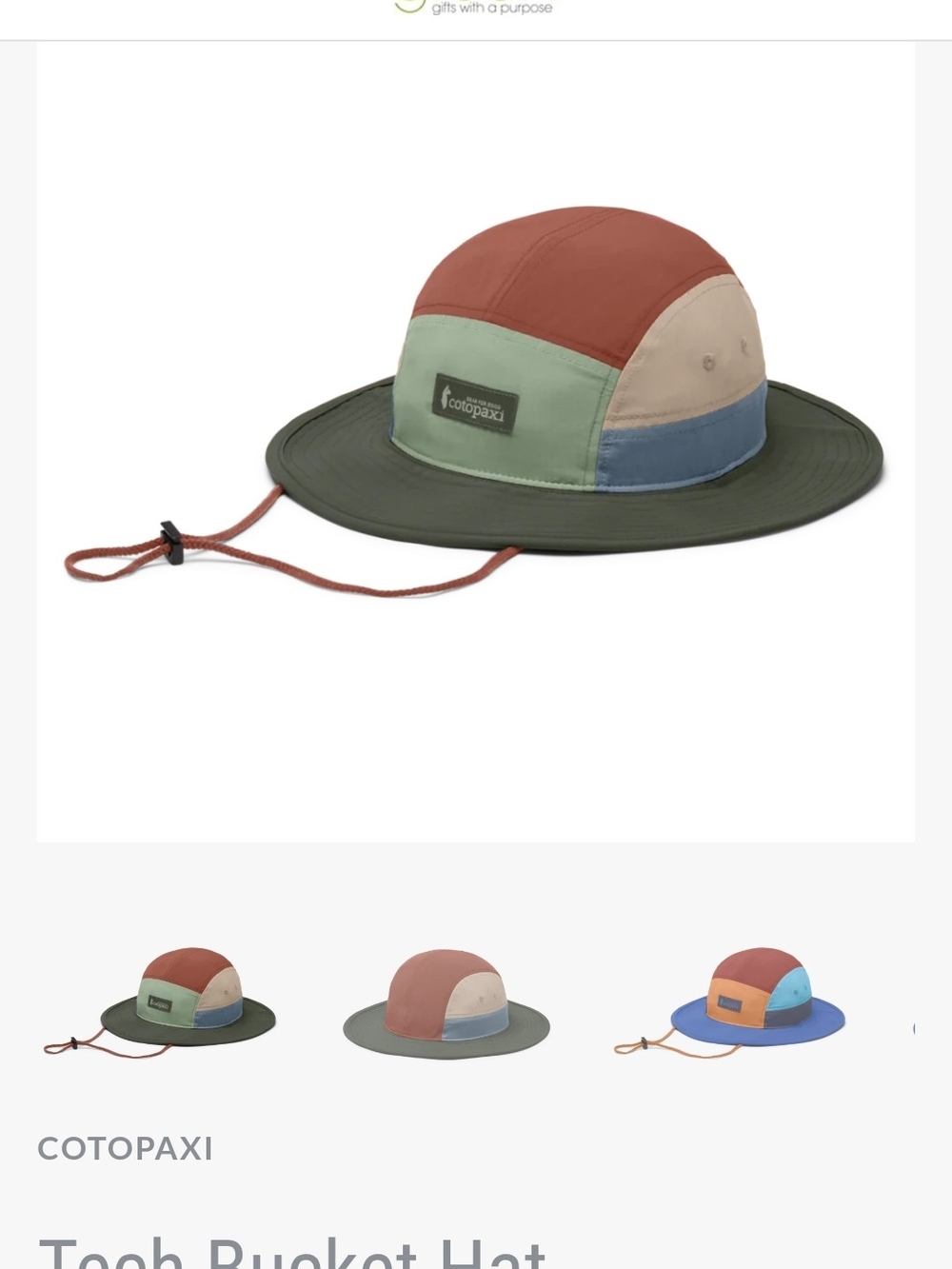 ISO Cotopaxi Patchwork Bucket Hat TEA GREEN FATIGUE